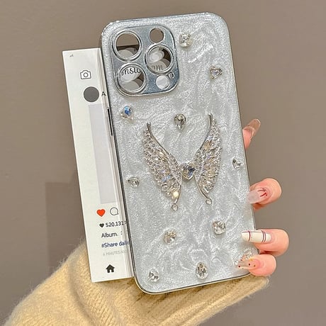 ダイヤ iPhone16/16Proケース おしゃれ 豪華 iPhone15/14/13/12Proカバー 女子力高い耐久性ある [M4975]