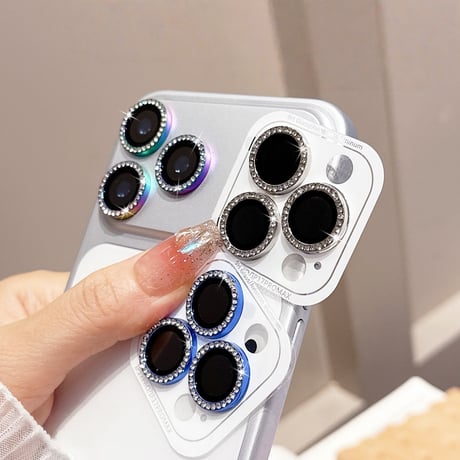 ダイヤレンズカバー iPhone17ProMax/17Pro 17/Air 16/16proシリーズカメラレンズフィルム キラキラ 輝く おしゃれ 人気 頑丈 [M5732]