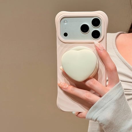 高品質 耐衝撃 iPhone17/17Proケース MagSafe対応 iPhone16Pro/15/14ケース ハートグリップ シンプル 高級感 [M6161]