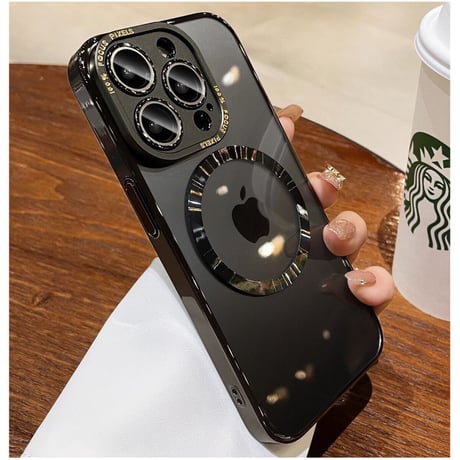 カメラ保護 iPhone15Pro/15ProMaxケース 高級感耐衝撃 MagSafe対応 クリアiPhone14/13Proカバー 耐久性 頑丈 高透明感[M3577]