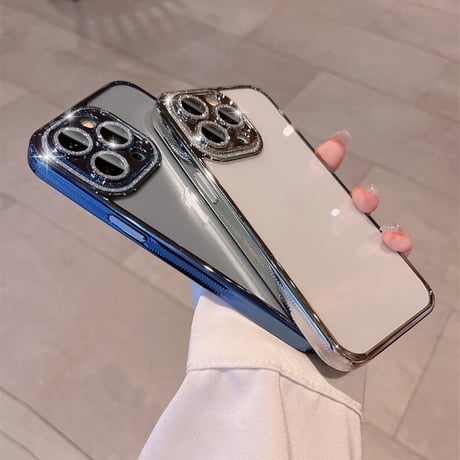 カメラ全面保護 iPhone14pro/14promaxケース キラキラおしゃれ iphone13/12カバー  滑り止め加工 黄ばまない[M2332]