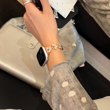 ダイヤハート  AppleWatchバンド メタル AppleWatchベルト Series 11/10/9/8 SE3/2  Ultra3/2/1 高級感高品質 贅沢[M6370]