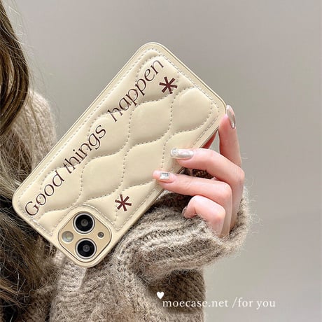 ダウン iPhone14/14Proケース 淡色  iPhone13/12/11カバー オシャレ 手触りいい カメラカバー ギフトにおすすめ[M2671]