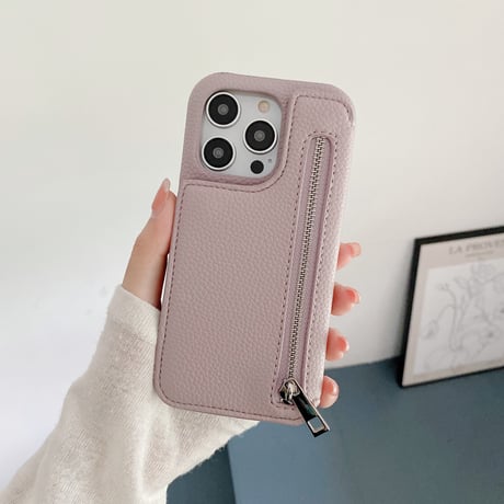 小銭/カード収納 iPhone15/14ケース 鏡付 レザー製iphone13/12/11proカバー  高品質便利 高級感 ギフトにおすすめ[M3152]