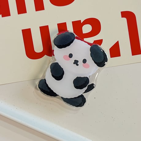 可愛い動物 スマホグリップ 全機種対応 折り畳み式グリップトーク 卓上スタンド機能付き 粘着タイプ[M2918]