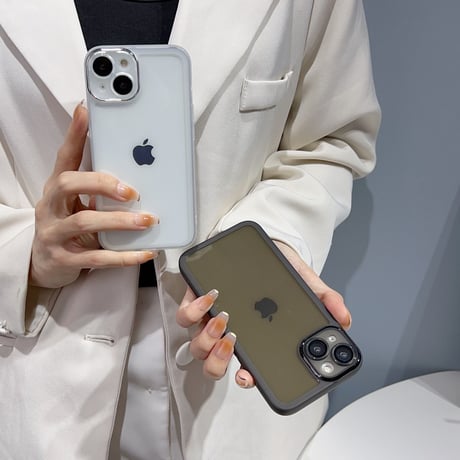 クリア iPhone15/14proケース レンズフィルム付き アイフォン13/12/11pro透明カバー 軽量 使いやすい[M2821]