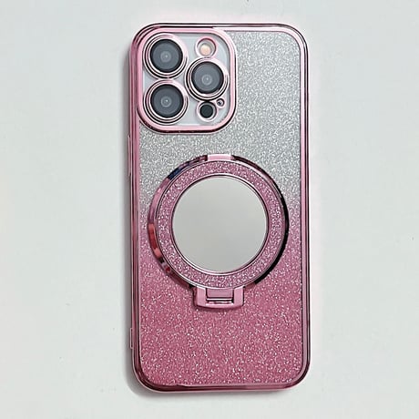 鏡付Magsafeリング iPhone15pro/15promaxケース コスパ最強 スタンド iPhone14pro/13/12カバー お買い得  [M4168]