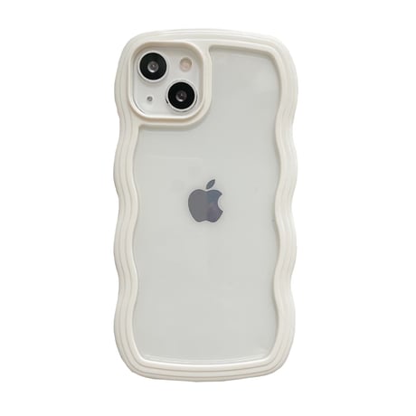 【iPhone16対応】波デザインの枠 iphone15/14/13/12promaxケース  耐衝撃 クリア iphone11/XSMAXカバー  頑丈 耐久性 人気品[M1732]