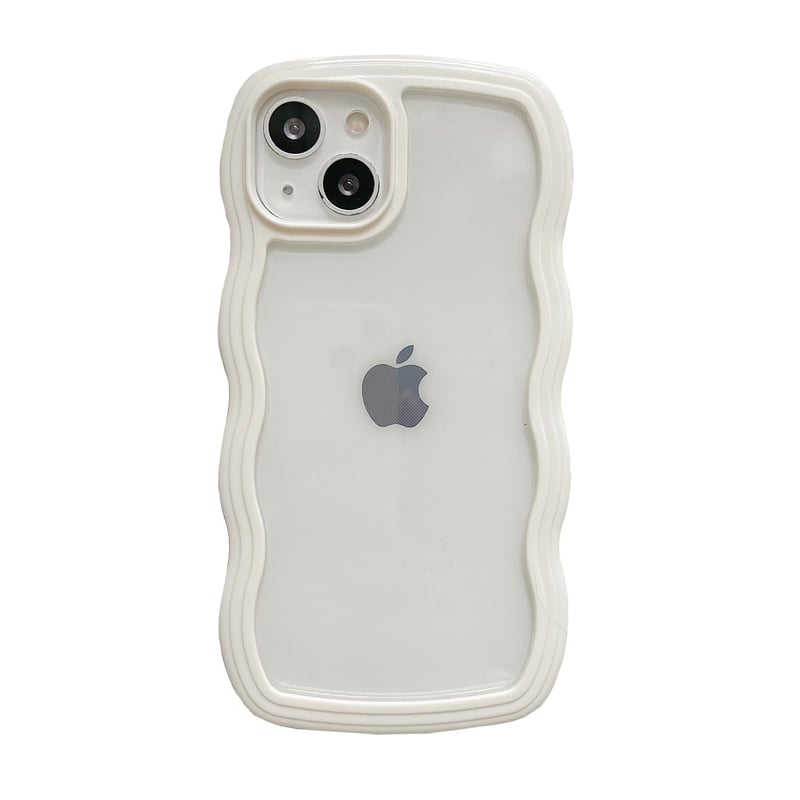 iPhone16対応】波デザインの枠 iphone15/14/13/12promaxケース