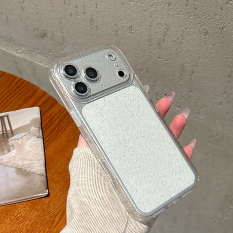 キラキラクリア iPhone17Pro/17ケース ラメレンズフイルム付 iPhone17ProMax/16/15Proカバー 定番アイテム 綺麗 [M5902]