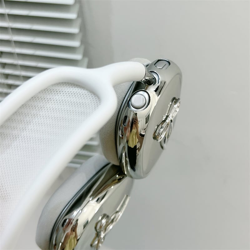 リボン AirPodsMaxケース 艶あり メッキ エアーポッズ マックス