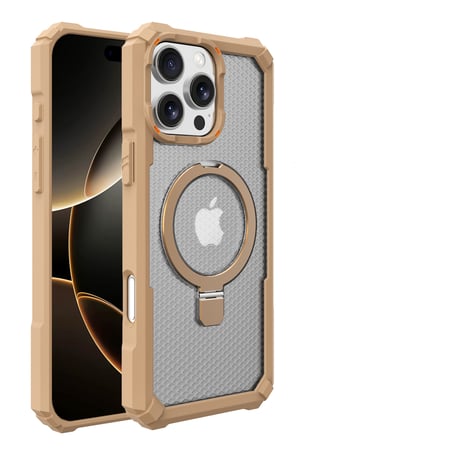 耐衝撃頑丈 iPhone16Promax/16Eケース Magsafe対応リングスタンド iPhone15/14/13proカバー レンズフィルム付 指紋防止 [M5422]