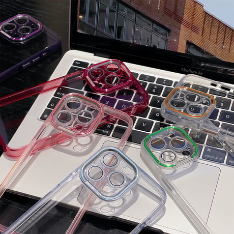 高透明 iPhone15/15proケース 滑り止め 丈夫iphone14Pro/13promaxケース 黄ばまない 画質に影響しないレンズフィルム付[M3738]