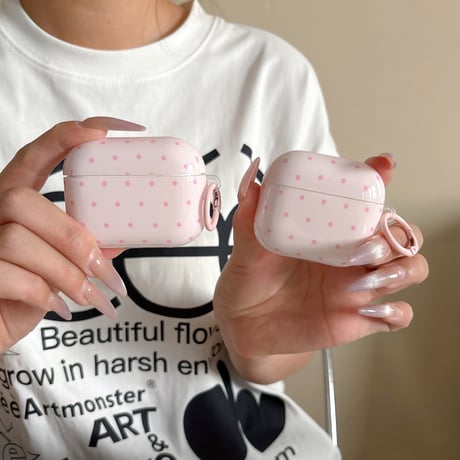 ピンク AirpodsPro3ケース 韓国風 Airpods4/3カバー AirpodsPro第2/1世代 淡色系 モテアイテム[M6507]