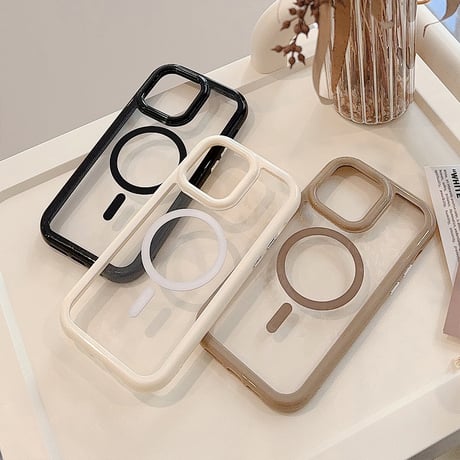 淡色Magsafe対応 iPhone15/15plus/15proケース くすみカラー iPhone14pro/13/12proカバー  頑丈 耐久性あり[M3955]