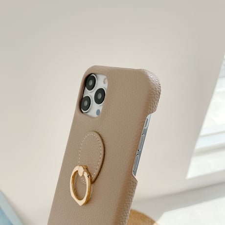 リング付レザーiphone14Plus/14proケース  高品質 高級感 iphone13mini/12/11カバー   シンプル  お揃い 実用 ファッションセンスいい[M2217]