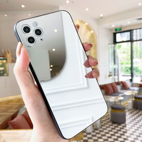 鏡面iphone12pro/12miniケース ミラーiphoneXS/11proケース ガラススマホケース おしゃれさんむけ 化粧かがみアイフォンSEケース GIRLS M81