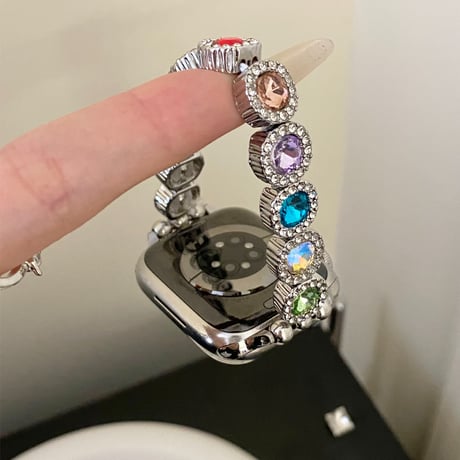 キラキラダイヤ AppleWatchバンド 綺麗 金属 アップルウォッチバンド Series10/9 Ultra series8 7 6  2 SE SE2 高品質 セレブ愛用[M5644]