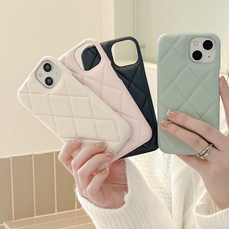 セレブ愛用 革製 iphone14pro/14plusケース 菱形 アイフォン13/12/11カバー 高級感  ファッション おしゃれ ガールズに人気[M2351]