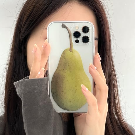 梨柄  iphone14/13/11/12proケース ナシ   iphonexr/se2カバー  果物のクリアケース  可愛い便利 M628