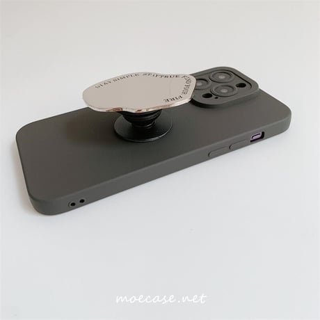 ミラースマホグリップ  金属 オシャレ シック スタンド 可愛い 粘着タイプ 可愛い 実用 全機種対応 ギフトにおすすめ[M2565]