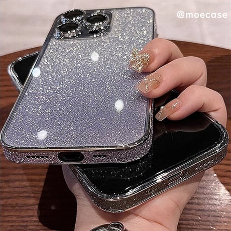 キラキラ iPhone15/15plus/15proケース オシャレ ラメ入り iPhone14/13proカバー  カメラ保護カバー付 綺麗 女子力アップ [M3560]