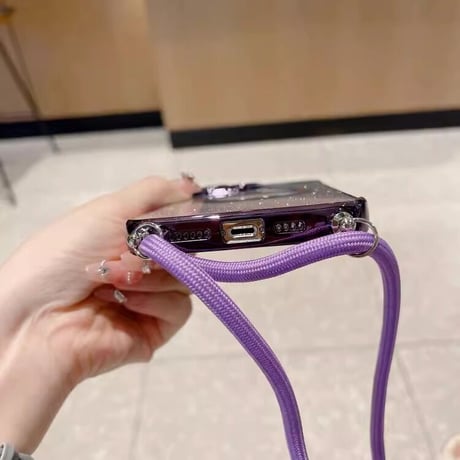 ショルダー iPhone16/15proケース MagSafe対応 ハート柄 キラキラ iphone 14/13/12カバー ラメいりシート付[M3574]
