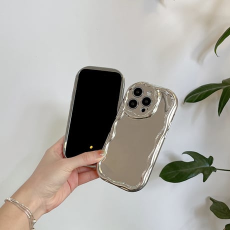 シンプル鏡付 iPhone15pro/15promaxケース 花デザインカメラ ソフトアイフォン14プロ/13promax/12カバー 使いやすい [M4308]