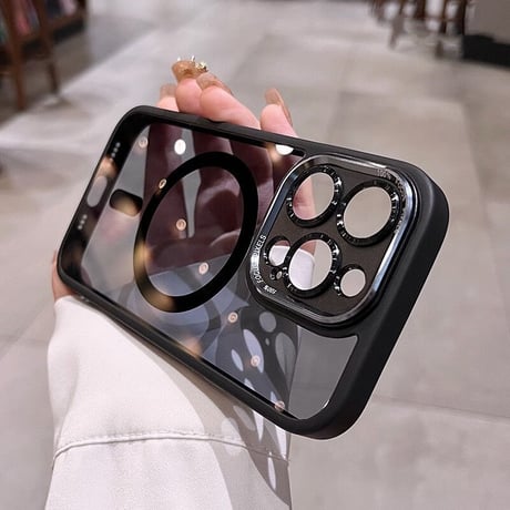 ナチュラルチタン iPhone15pro/15promaxケース ブラックチタン Magsafe対応 iPhone14/13proカバー  高級感 耐久性耐衝撃[M3571]