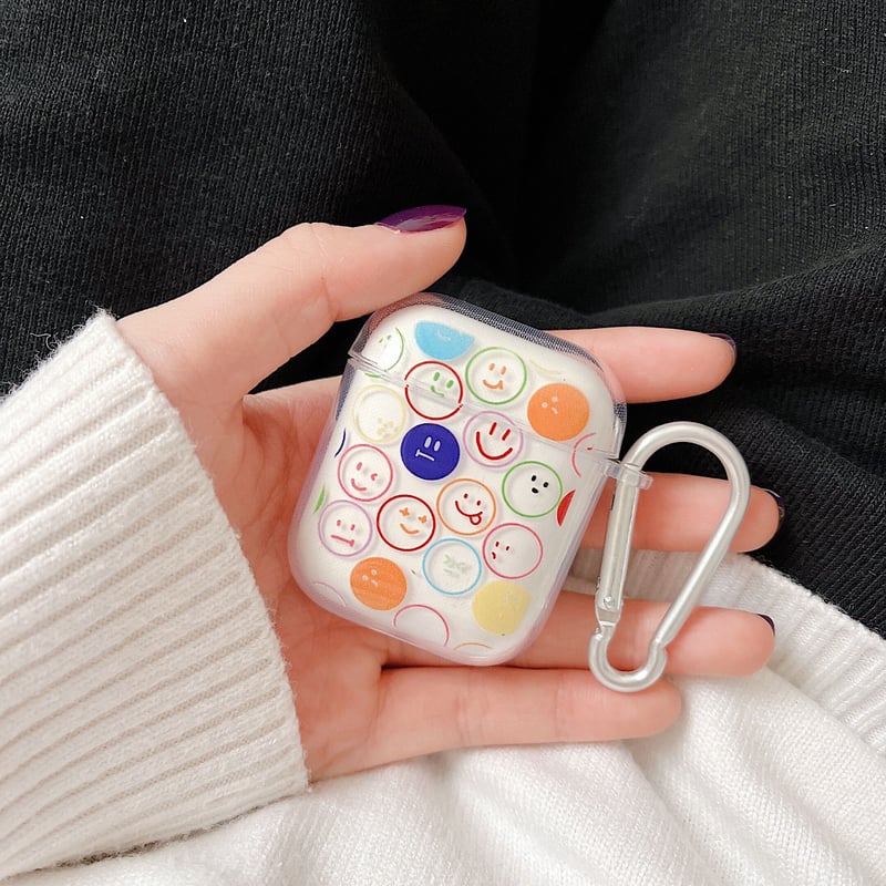 かわいい絵文字 airpodsケース 第三世代対応 透明系 airpodspro