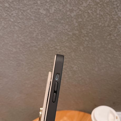 カード入れ3個 iPhone14/15proケース 高級感レザーアイフォン13/12/11proカバー リング セ長さ調整可ストラップ付 [M2861]