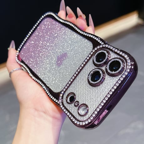 うねうねジュエリーライン iPhone17Pro/17ケース ハート柄 iPhone16/15ProMax/14ケース ラグジュアリー感 メタリックカラー レンズ保護[M6280]
