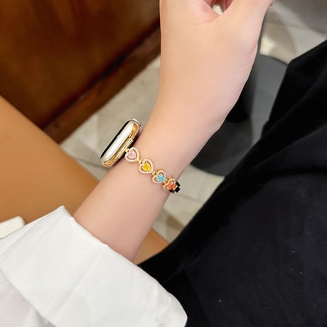 ジュエリーハート AppleWatchバンド ダイヤ メタル AppleWatchベルト Series 11/10/9/8 SE3/2  Ultra3/2/1 高級感高品質 上品[M6485]