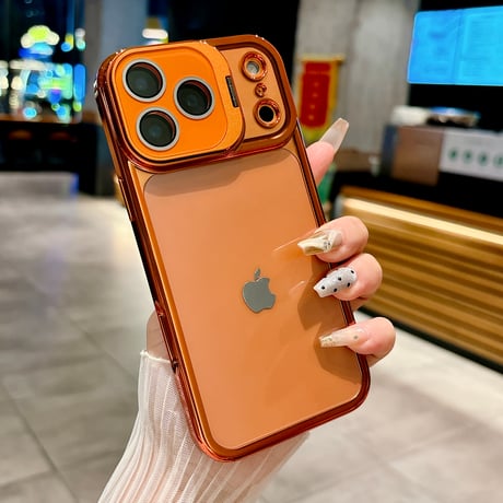 スタンド機能カメラカバー iPhone17ProMax/17ケース 高透明メタル iPhone17pro/16promaxカバー 黄ばまない シンプル [M5699]
