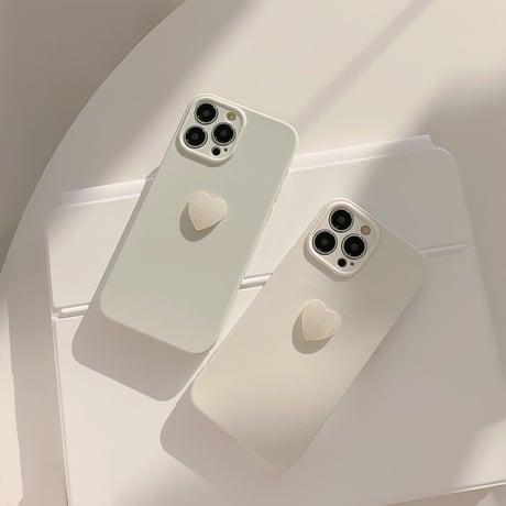 淡色 iPhone14/13proケース 貝殻紋ハート iPhone12pro/11カバー くすみ系 シンプル 明るく爽やか  お揃い[M3371]