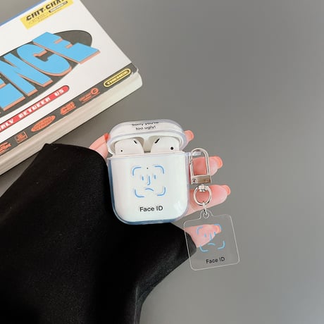 【Airpods 4】顔認証Face ID  airpodspro3/2ケース  同系小物付き クリア airpodsproカバー    かわいい 個性 男女兼用[M1609]