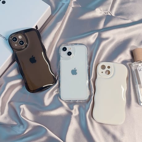 波紋枠 iPhone15/14proケース 落下防止 アイフォン13/12/11pro透明カバー 全面保護 使いやすい 軽量[M2842]