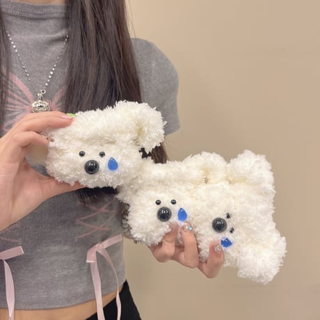 犬ちゃん Airpods 4ケース ニット 第4/3/2世代 AirpodsPro2/Pro1カバー 柔らかい 面白い[M4679]