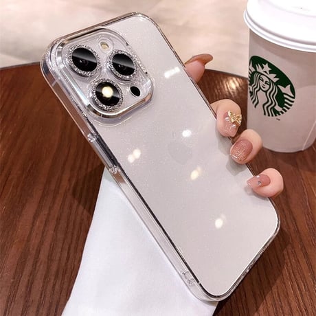 iPhone15/15proケース キラキラ おしゃれ カメラまで保護 iPhone14/13対応  薄型 高級感 頑丈 [M3468]