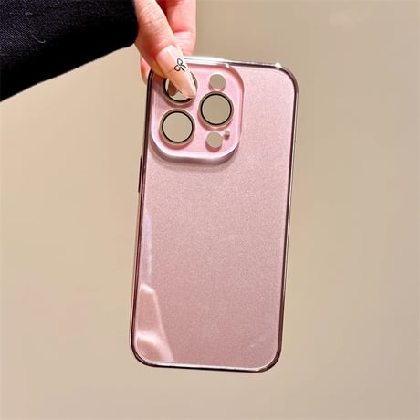 強力ガラス iPhone16/16proケース カメラ全面保護 iPhone15pro/14Promax/13カバー 涼しい感じ 艶感 耐久性丈夫 [M5361]