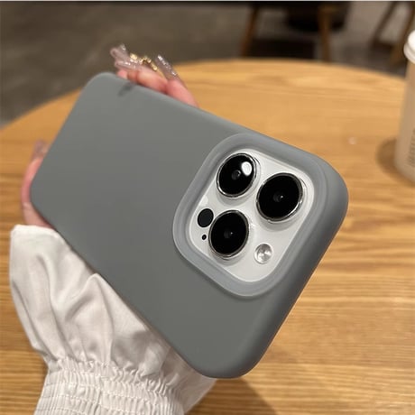 指紋防止 シリコンiPhone15/15pro/15plusケース  手さわりいい丈夫 iPhone14pro/13/12カバー シンプル風[M3938]