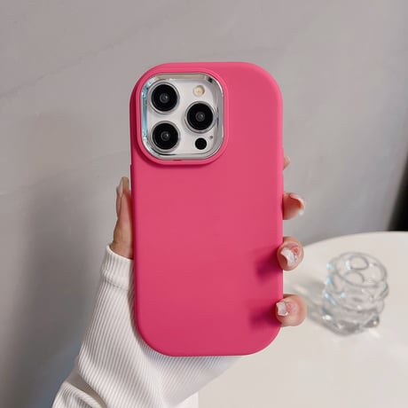シリコン iPhone15/15proケース 無地 アイフォン14/13/12ケース イエロー ピンク ホワイト シンプル[M3545]