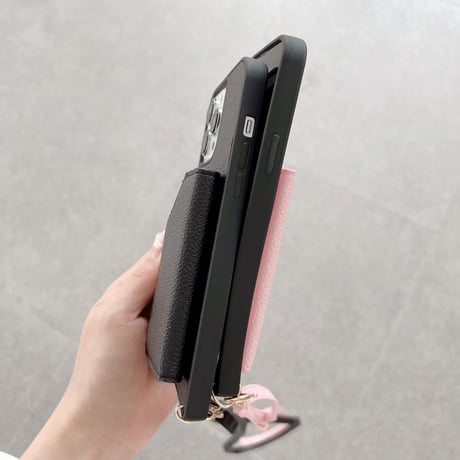 カード入れ4個 iphone14/14proケース レザー アイフォン13/12/11カバー ショルダー付 スタンド 高級感実用[M2218]
