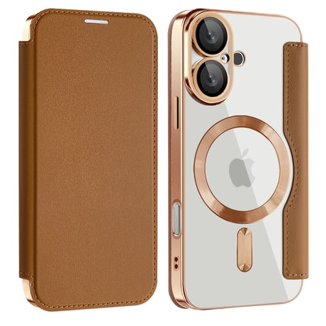 手帳型 iPhone16Pro/16ProMaxケース ICカード収納 レザーiPhone15Pro/14plus/13カバー magsafe対応 レンズカバー [M4625]