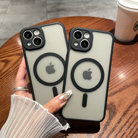 マグセーフ対応指紋付かない iphone14/14proケース 頑丈 iphone13/12pro/11proカバー 半透明 軽量 男女兼用 全面保護 [M3250]