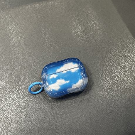 青空 Airpods Pro3 ケース 曇柄 Airpods 4/3カバー  エアポッズプロ2  うねうねライン 耐衝撃 男女に人気 [M6016]