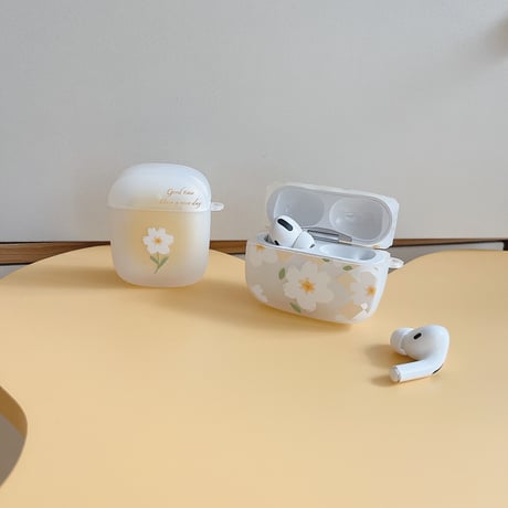 花柄 頑丈耐衝撃 airpods第三世代ケース  可愛い airpodsproカバー  第1/2世代対応  フック付き  美しい [M1630]