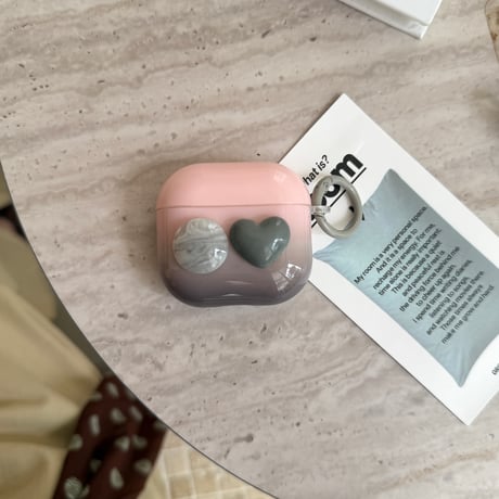 レザーストラップ付 Airpods 4ケース 宝石デコ 暈し染めカラー Airpodspro2/proカバー Airpods3/2 可愛い キュート 艶感[M5665]