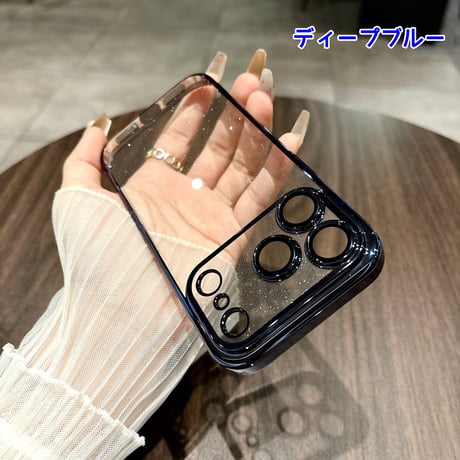 iPhone17Pro/17ケース キラキラ おしゃれ iPhone Air/17ProMaxカバー レンズ保護フィルム付き ラメ入り 軽量丈夫[M5681]