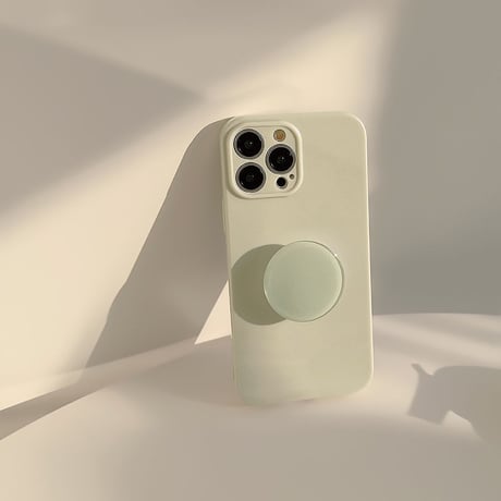淡色 iPhone14/13カバー グリップ付 シンプル風 アイフォン12pro/11ケース  全面保護 シック トレンドファッション[M3263]